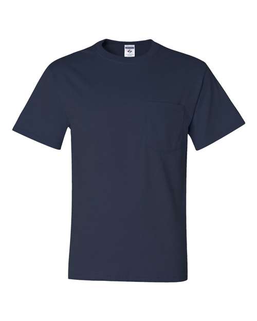 Unisex Dri-Power® 50/50 Pocket T-Shirt — J. Navy (front) Unisex Dri Power® 50/50 Pocket T Shirt
