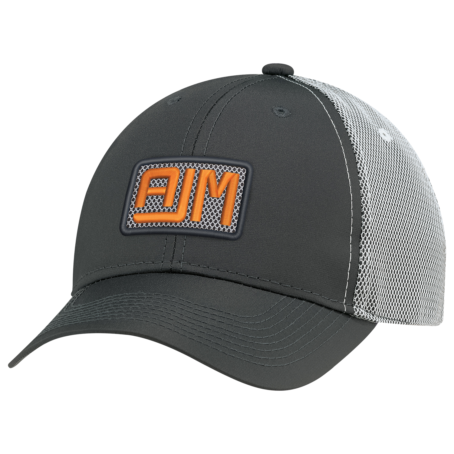 Polyester Rip Stop / Polyester Rip Stop Bonded Mesh 6 Panel Constructed Full-Fit Buckram laminated front panels with Pro-Stitch Pre-curved peak with 8 rows of stitching (P1) Self cloth back strap with velcro closure (S3) Polyester Rip Stop / Polyester Rip Stop Bonded Mesh 6 Panel Constructed Full Fit