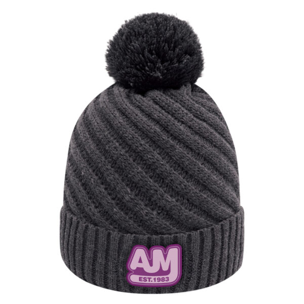 Acrylic / Polyester Satin Cuff Toque (Pom Pom 8cm, Women’s)