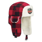 Polyester / Wool with Berber Fleece Earflaps Winter Bomber Hat with Earflaps (Lumberjack)