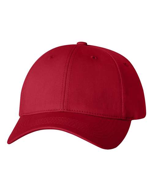 Cotton Twill Cap — Red (front) Cotton Twill Cap - Image 1