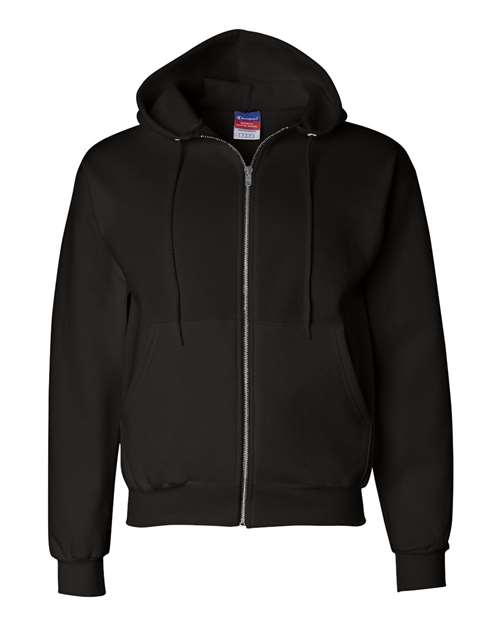 Unisex Powerblend® Full-Zip Hooded Sweatshirt — Black (front) Unisex Powerblend® Full-Zip Hooded Sweatshirt - Image 1