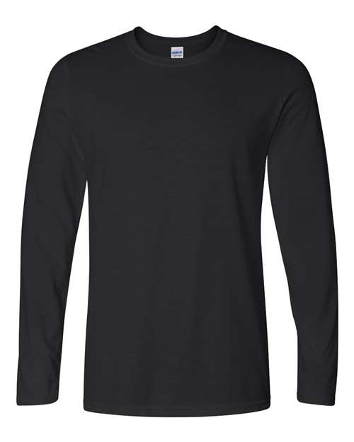 Unisex Softstyle® Long Sleeve T-Shirt — Black (front) Unisex Softstyle® Long Sleeve T Shirt