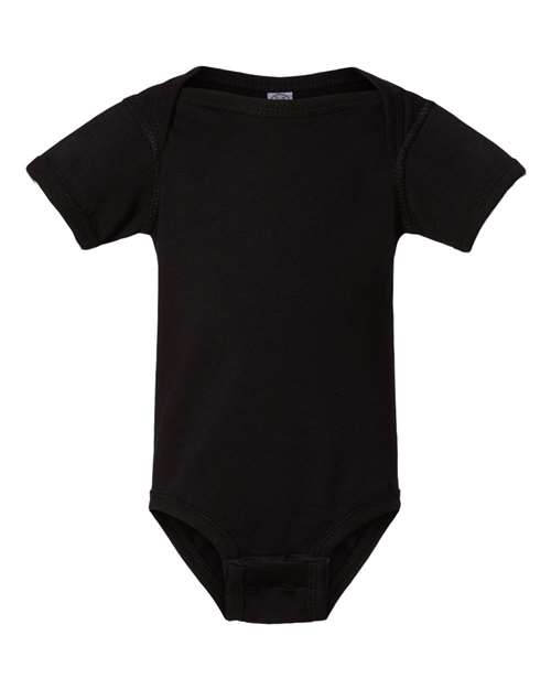Infant Fine Jersey Bodysuit — Black (front) Infant Fine Jersey Bodysuit - Image 1