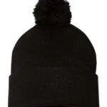 12" Pom-Pom Cuffed Beanie