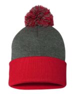 12" Pom-Pom Cuffed Beanie - Image 14
