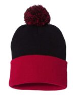 12" Pom-Pom Cuffed Beanie - Image 5