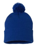 12" Pom-Pom Cuffed Beanie - Image 44