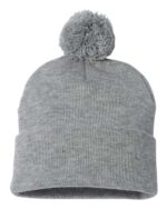 12" Pom-Pom Cuffed Beanie - Image 30