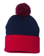 12" Pom-Pom Cuffed Beanie - Image 36