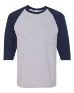 Unisex Heavy Cotton™ Raglan Three-Quarter Sleeve T-Shirt - Image 4