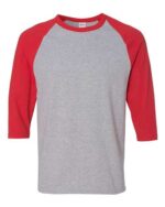 Unisex Heavy Cotton™ Raglan Three-Quarter Sleeve T-Shirt - Image 7
