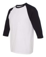 Unisex Heavy Cotton™ Raglan Three-Quarter Sleeve T-Shirt - Image 13