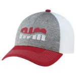 Cotton Drill / Polyester Heather / Polyester Mesh 6 Panel Constructed Full Fit (Mesh Back)