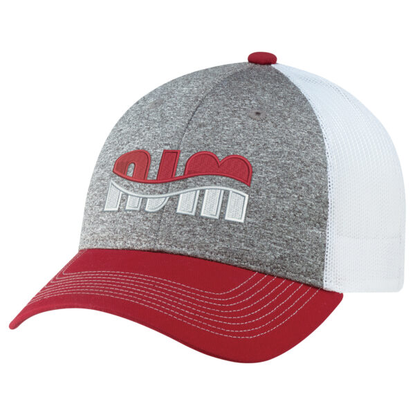 Cotton Drill / Polyester Heather / Polyester Mesh 6 Panel Constructed Full Fit (Mesh Back)