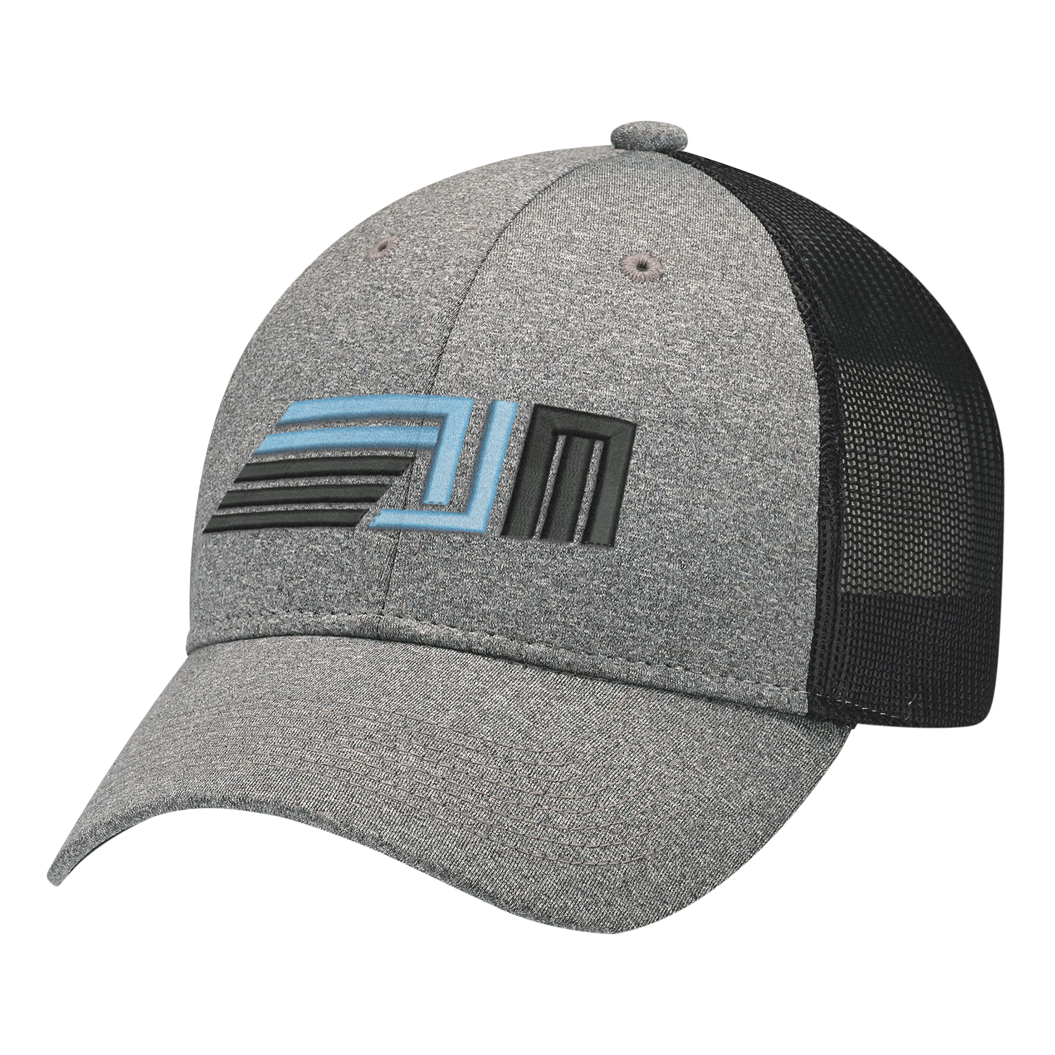 Polyester Heather / Soft Polyester Mesh 6 Panel Constructed Full-Fit (Mesh Back) Buckram laminated front panels with Pro-Stitch Pre-curved peak with 8 rows of stitching (P1) Underpeak matching to colour of mesh Plastic adjustable back strap (S1) Polyester Heather / Soft Polyester Mesh 6 Panel Constructed Full Fit (Mesh Back)