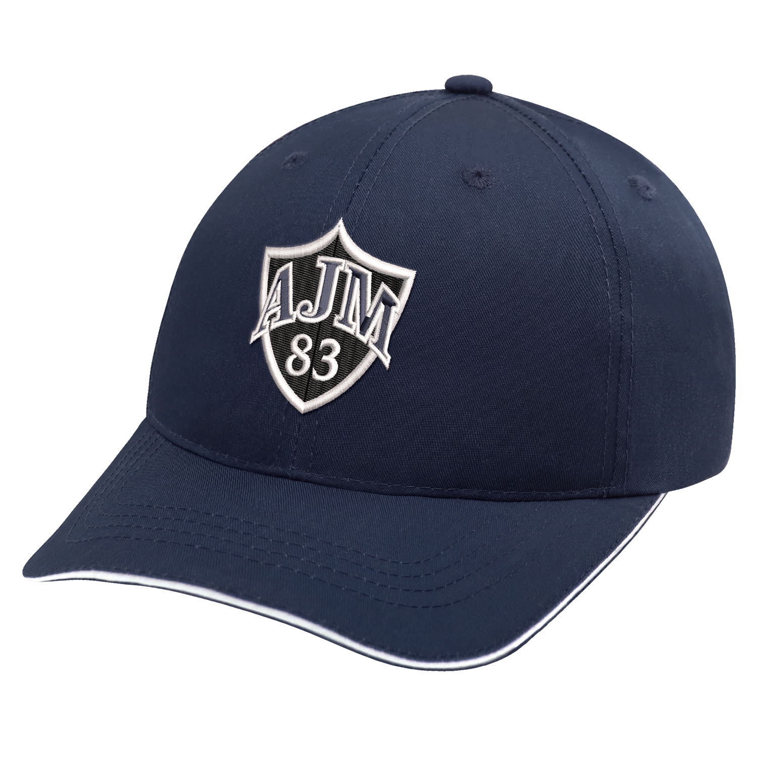 Polycotton 6 Panel Constructed Contour (Youth) Matching buckram laminated front panels with Pro-Stitch 4 rows of stitching on peak with contrast edge (P5) Self cloth tuck-in back strap with velcro closure (S5) Polycotton 6 Panel Constructed Contour (Youth)