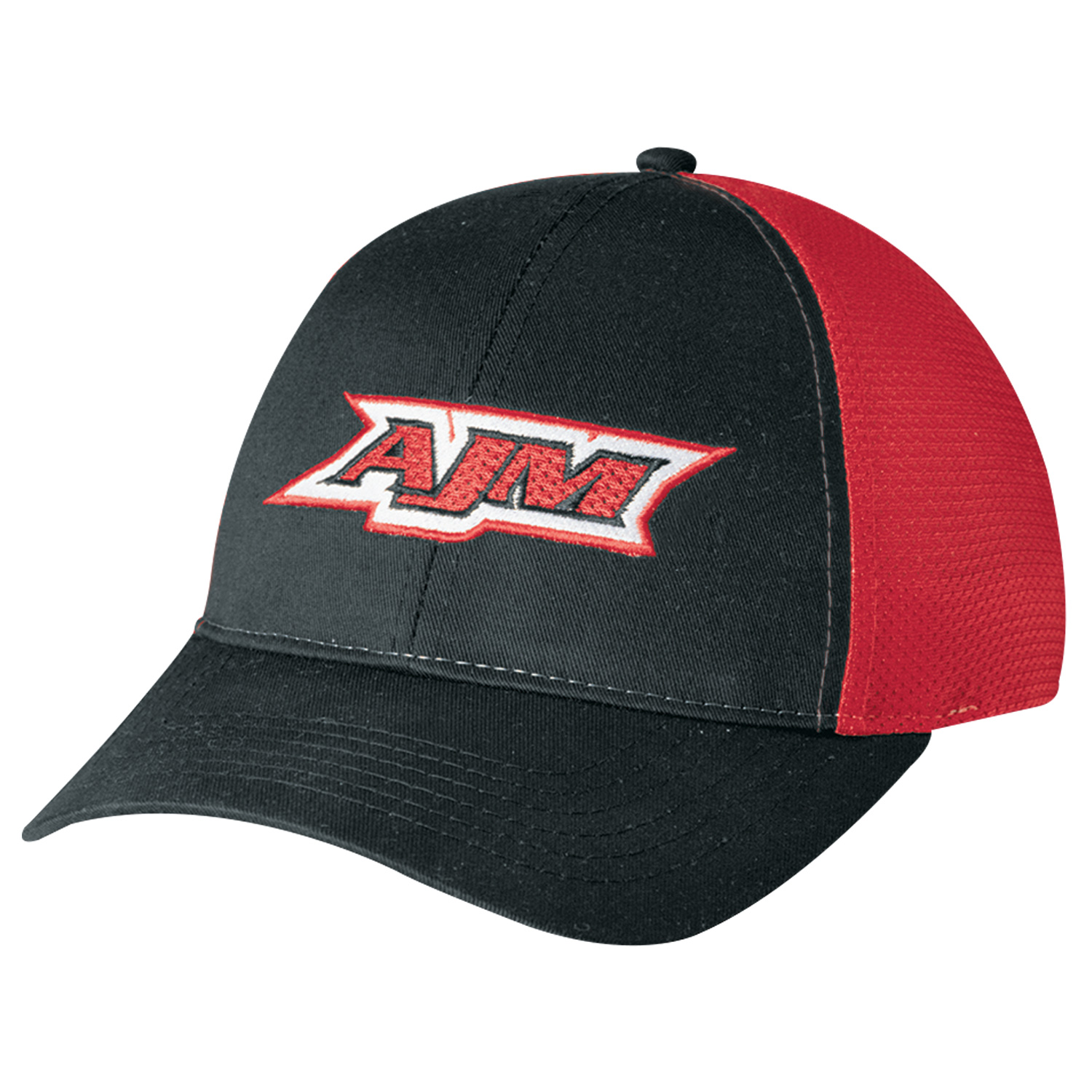 Polycotton / Polyester Mesh 6 Panel Constructed Contour (Mesh Back) Matching buckram laminated front panels with Pro-Stitch Pre-curved peak with 6 rows of stitching (P1) Self cloth back strap with velcro closure (S3) Polycotton / Polyester Mesh 6 Panel Constructed Contour (Mesh Back)