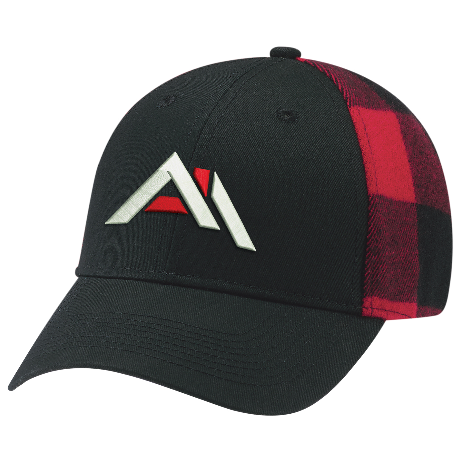 Cotton / Polycotton 6 Panel Constructed Full-Fit (Lumberjack) Buckram laminated front panels with Pro-Stitch Pre-curved peak with 8 rows of stitching (P1) Plastic adjustable back strap (S1) Cotton / Polycotton 6 Panel Constructed Full Fit (Lumberjack)