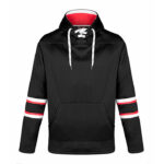 Adult Pullover Hockey Lace Hooded Sweatshirt - Image 2