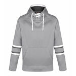Adult Pullover Hockey Lace Hooded Sweatshirt - Image 3