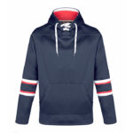 Adult Pullover Hockey Lace Hooded Sweatshirt - Image 5