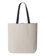 11L Canvas Tote with Contrast-Color Handles - Image 5