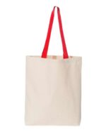 11L Canvas Tote with Contrast-Color Handles - Image 8