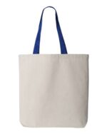 11L Canvas Tote with Contrast-Color Handles - Image 9
