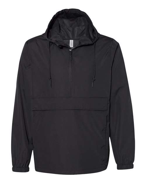Men’s Nylon Anorak — Black (front) Men’s Nylon Anorak