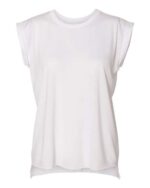 Women’s Flowy Rolled Cuffs Muscle Tee - Image 3