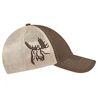 Enzyme Washed Deluxe Chino Twill / Soft Polyester Mesh 6 Panel Constructed Full Fit (Wildlife, Mesh Back)