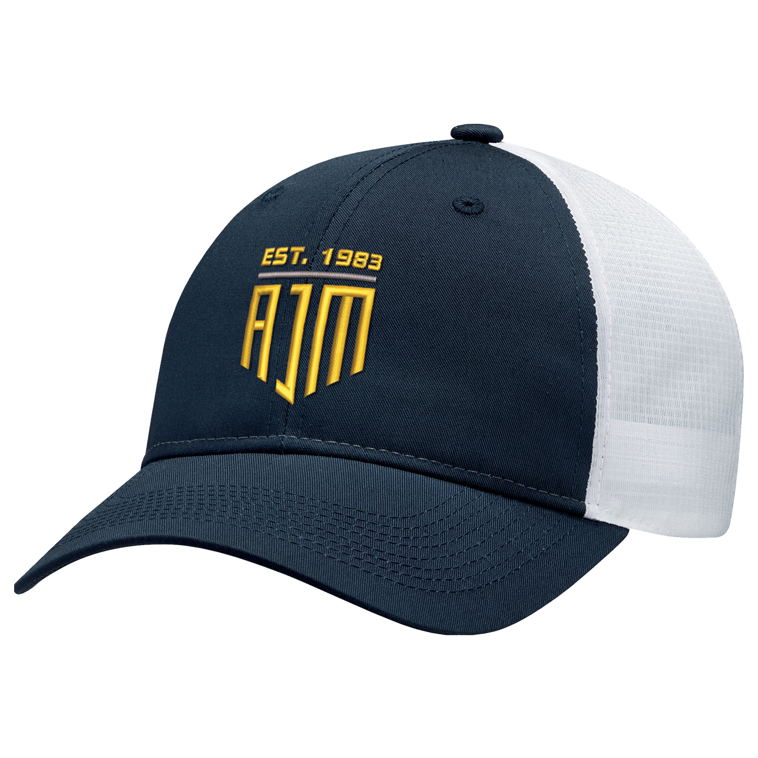 Polycotton / Polyester Web Mesh 6 Panel Constructed Full-Fit (Mesh Back) Buckram laminated front panels with Pro-Stitch Pre-curved peak with 8 rows of stitching (P1) Double row soft plastic adjustable back strap (S14) Polycotton / Polyester Web Mesh 6 Panel Constructed Full Fit (Mesh Back)