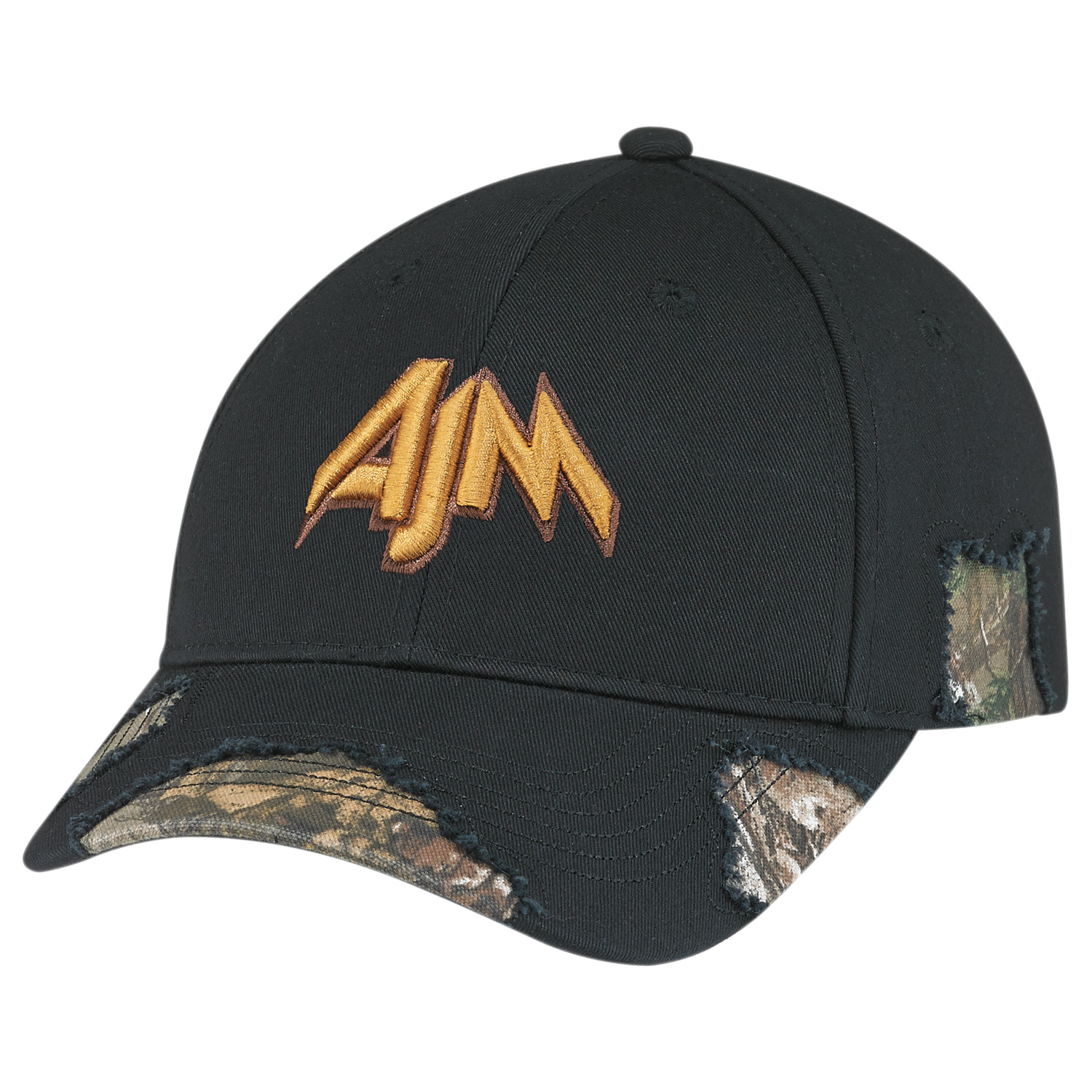 Brushed Polycotton / Enzyme Washed Deluxe Chino Twill Realtree XTRA® 6 Panel Constructed Contour (Distressed) Buckram laminated front panels with Pro-Stitch Pre-curved peak with contrast trim (P51) Black underpeak Self cloth back strap with velcro closure (S3) Brushed Polycotton / Enzyme Washed Deluxe Chino Twill Realtree XTRA®