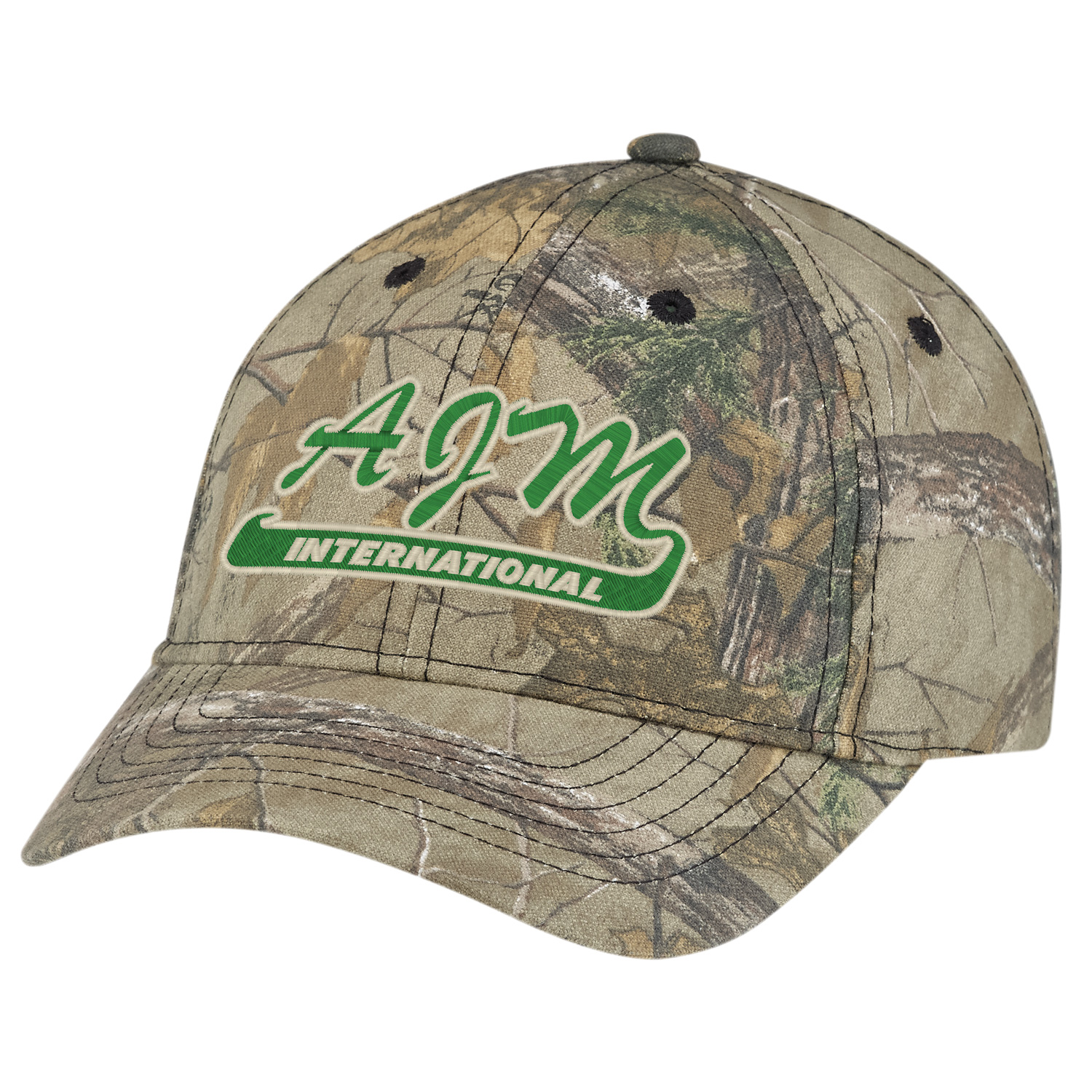 Brushed Polycotton Realtree - MAX-7® :: XTRA® 6 Panel Constructed Contour Buckram laminated front panels with Pro-Stitch Pre-curved peak with 6 rows of stitching (P1) Black underpeak Self cloth tuck-in back strap with punched flip buckle and sewn grommet (S26) Brushed Polycotton Realtree – MAX 7® :: XTRA®