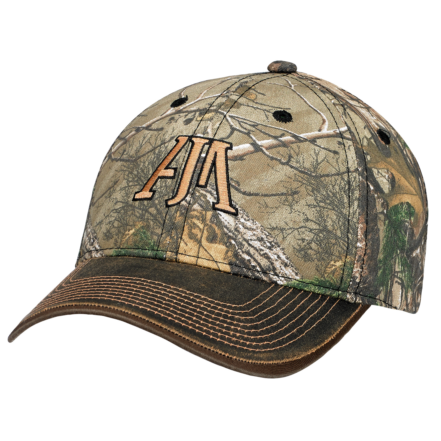 Weathered Polycotton / Brushed Polycotton Realtree XTRA® 6 Panel Constructed Full-Fit Buckram laminated front panels with Pro-Stitch Pre-curved peak with 8 rows of stitching (P56) Self cloth/elastic back strap with tuck-in end and velcro closure (S28) Weathered Polycotton / Brushed Polycotton Realtree XTRA®