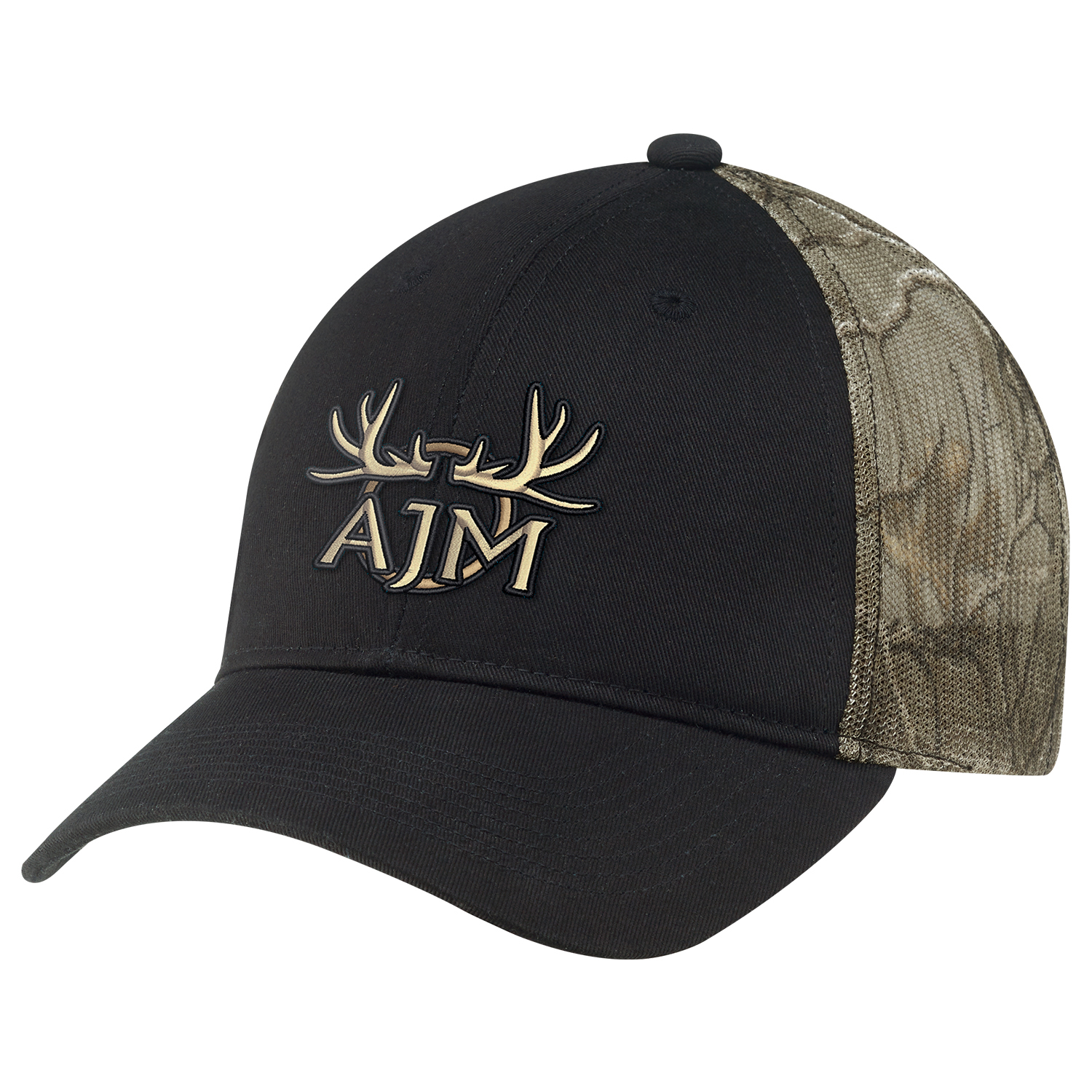 Deluxe Chino Twill / Polyester Mesh Realtree XTRA® 6 Panel Constructed Full-Fit (Mesh Back) Buckram laminated front panels with Pro-Stitch Pre-curved peak with 8 rows of stitching (P1) Self cloth back strap with velcro closure (S3) Deluxe Chino Twill / Polyester Mesh Realtree XTRA®