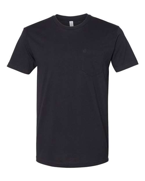 Unisex Cotton Pocket T-Shirt — Black (front) Unisex Cotton Pocket T Shirt