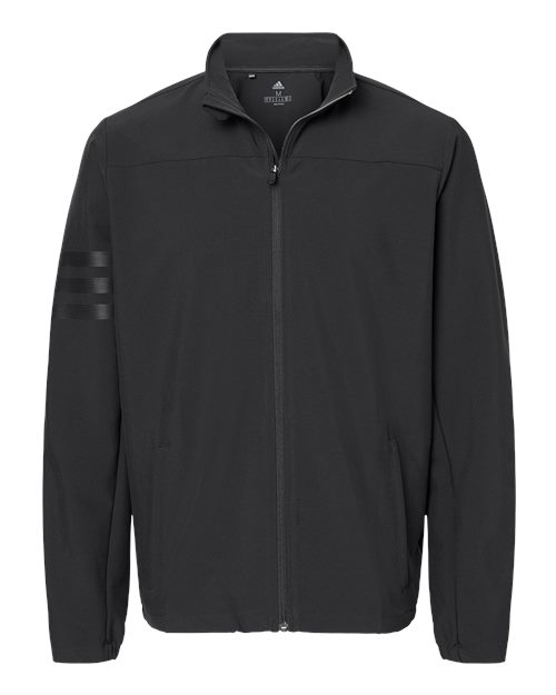Men’s Wind Resistant Full-Zip Jacket — Black/ Black (front) Men’s Wind Resistant Full Zip Jacket