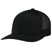 Deluxe Chino Twill / Flexible Polyester Mesh 6 Panel Constructed Pro Round (Mesh Back, Deluxe Fit)