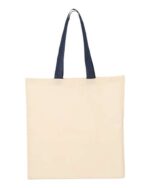 Economical Tote with Contrast-Color Handles - Image 6