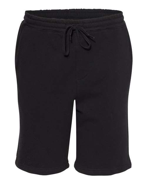 Men’s Midweight Fleece Shorts — Black (front) Men’s Midweight Fleece Shorts