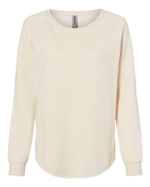 Women’s California Wave Wash Crewneck Sweatshirt — Bone (front) Women’s California Wave Wash Crewneck Sweatshirt