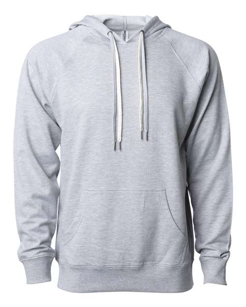 Unisex Icon Lightweight Loopback Terry Hooded Sweatshirt — Athletic Heather (front) Unisex Icon Lightweight Loopback Terry Hooded Sweatshirt - Image 1
