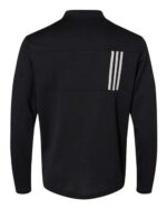 Men's 3-Stripes Double-Knit Quarter-Zip Pullover - Image 2
