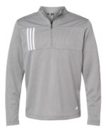 Men's 3-Stripes Double-Knit Quarter-Zip Pullover - Image 3