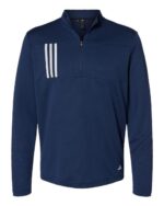Men's 3-Stripes Double-Knit Quarter-Zip Pullover - Image 5