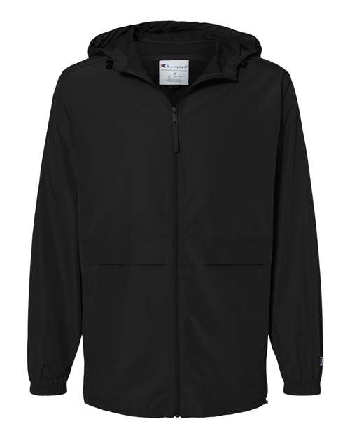 Unisex Full-Zip Anorak Jacket — Black (front) Unisex Full Zip Anorak Jacket