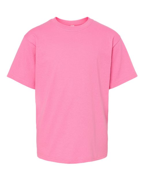 Youth Gold Soft Touch T-Shirt — Azalea (front) Youth Gold Soft Touch T Shirt