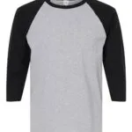 Raglan Three Quarter Sleeve Baseball T Shirt